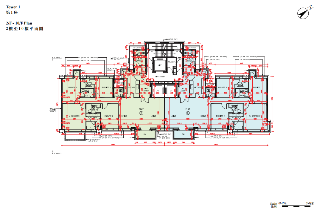 富豪・山峰 平面圖則 分層住宅樓層平面